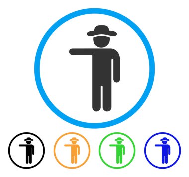 Beyefendi yuvarlak simge göster