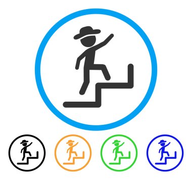 Beyefendi adımları yukarıda simge yuvarlak