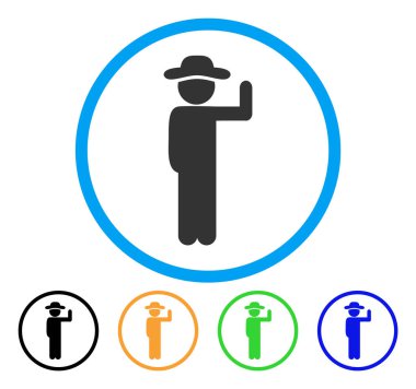 Beyefendi oy yuvarlak simge