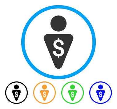 Bankacı yuvarlak simge