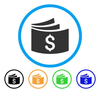 Çek defteri yuvarlak simge