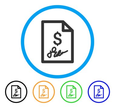 Fatura sayfa simgesi yuvarlak