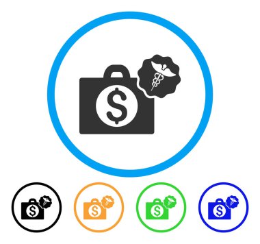 Tıbbi iş yuvarlak simge