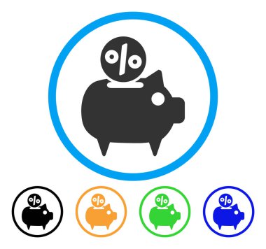 Kumbara yuvarlak simge