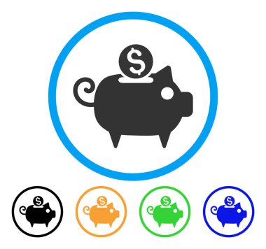 Kumbara yuvarlak simge