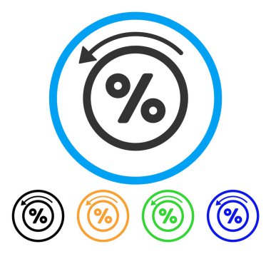 İndirim yüzde yuvarlak simge