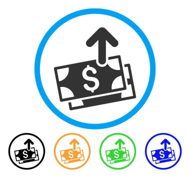 Banknot yuvarlak simge göndermek