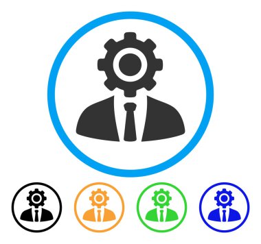 İşçi yuvarlak simge