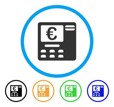 Euro Atm yuvarlak simge