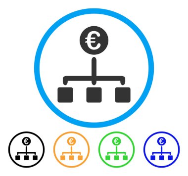 Euro nakit akışı yuvarlak simge