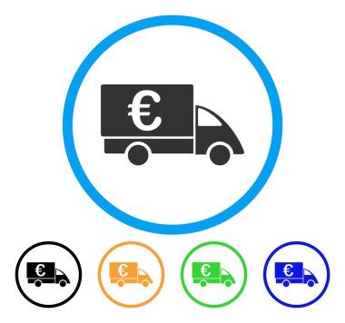 Euro toplayıcı araba yuvarlak simge