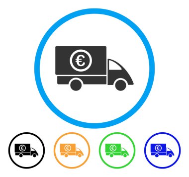 Euro teslimat yuvarlak simge