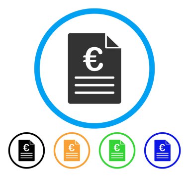 Euro belge yuvarlak simgesi