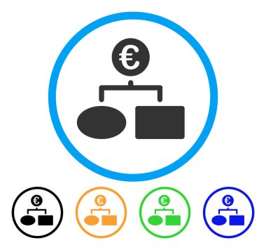 Euro akış şeması yuvarlak simge