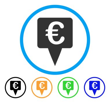 Avrupa harita işaretçi yuvarlak simgesi