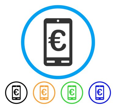 Euro hareket eden banka simgesi yuvarlak