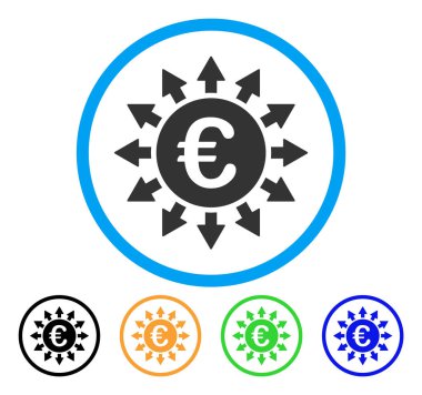 Euro ödemeleri yuvarlandığında simgesi