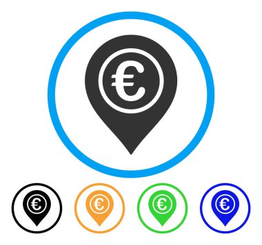 Euro işaretçi yuvarlak simgesi