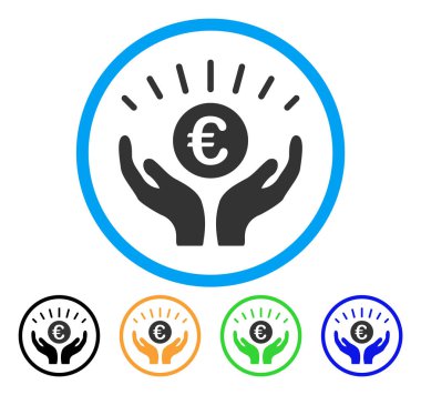 Euro refah yuvarlak simge