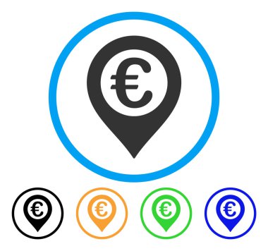 Euro raptiye yuvarlak simgesini