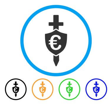 Euro kalkan yuvarlak simgesi