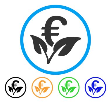 Euro başlangıç Filiz yuvarlak simge