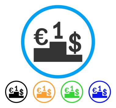 Para birimi rekabet yuvarlak simge