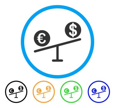 Döviz piyasasında yuvarlak simge salıncaklar