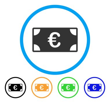 Euro banknot yuvarlak simge