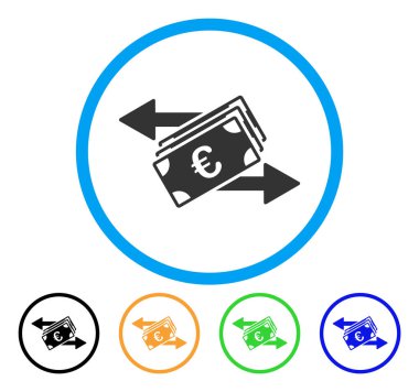 Euro banknot yuvarlak simge aktarır