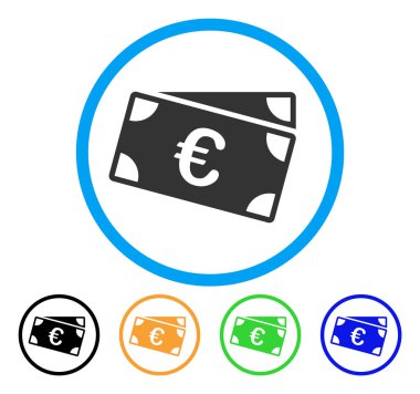 Euro banknot yuvarlak simge