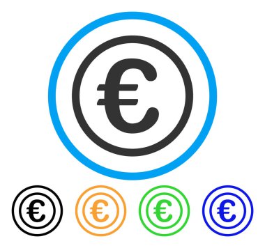 Euro para yuvarlak simge