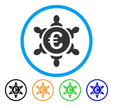 Euro işbirliği yuvarlak simge