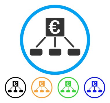 Euro dağıtım Linkler yuvarlak simge