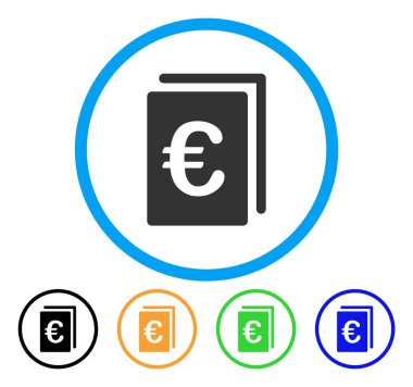 Euro belge yuvarlak simgesi