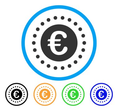 Euro altın sikke yuvarlak simge