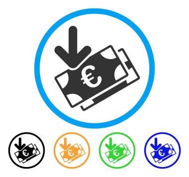 Euro gelir banknotlar yuvarlak simge