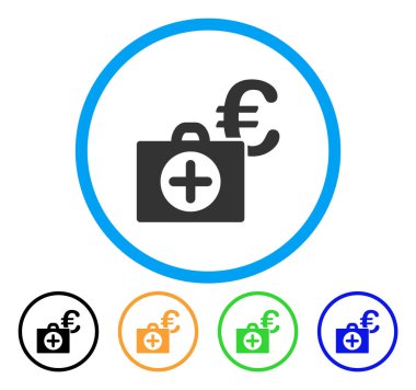 Euro tıbbi ödeme yuvarlak simge