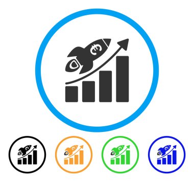 Euro başarı iş başlangıç yuvarlak simgesi