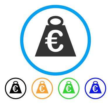 Euro ağırlık standart yuvarlak simge