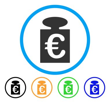 Euro ağırlık yuvarlak simge