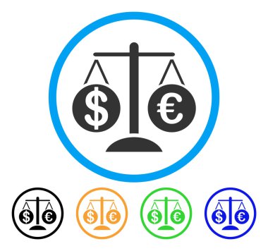 Forex piyasası ölçekler simgesi yuvarlak