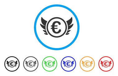 Euro yatırım simgesi yuvarlak