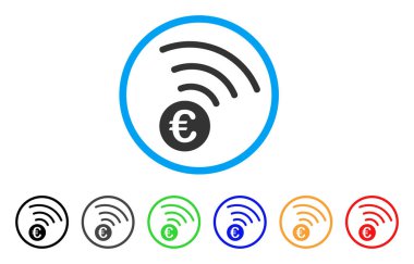 Euro ilan yuvarlak simge