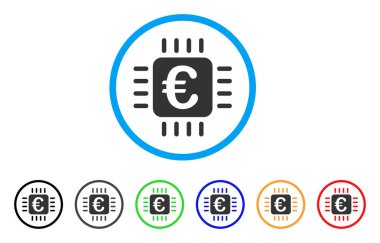 Euro çip yuvarlak simge
