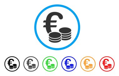 Euro yuvarlak simge paralar