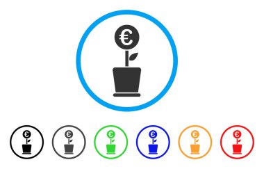 Euro proje Pot yuvarlak simge