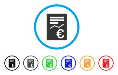 Euro rapor yuvarlak simgesi