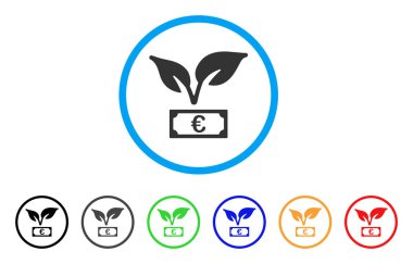 Euro başlangıç Filiz yuvarlak simge