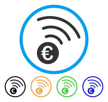 Euro ilan yuvarlak simge